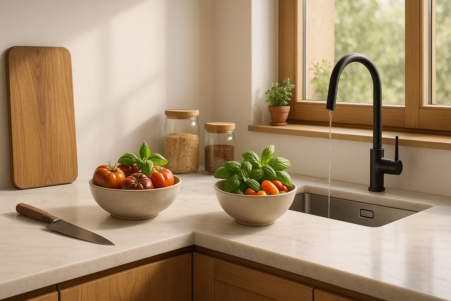 Küchenrevolution: Minimalistische Küche für nachhaltiges Kochen